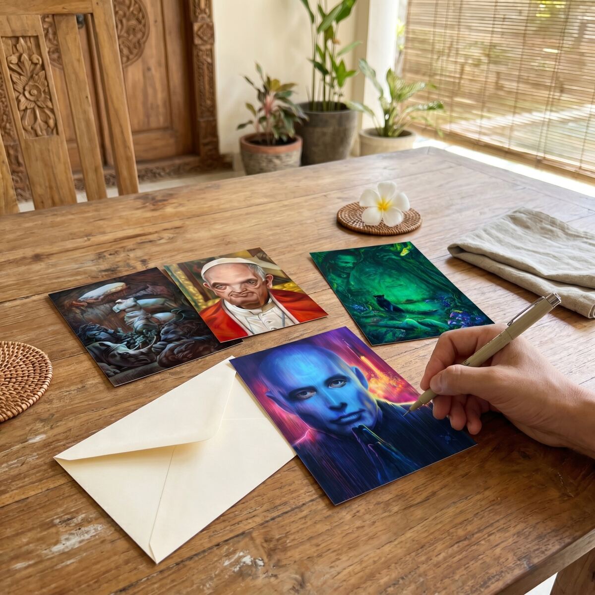 The Four Icons Signed Postcard Set — Edition of 77 sets